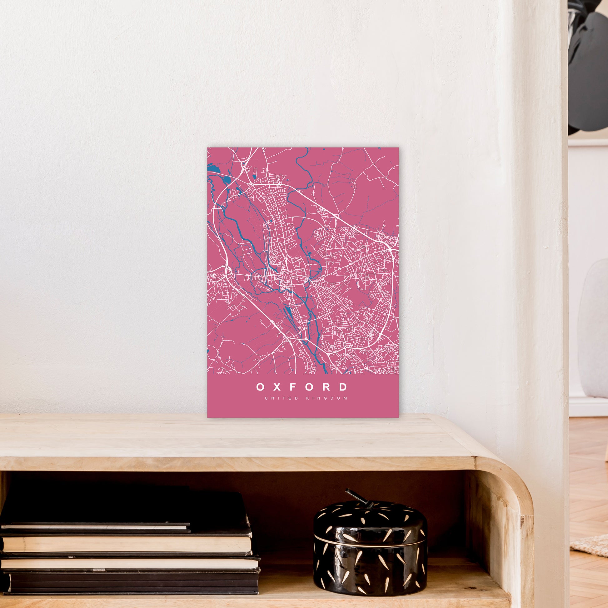 Oxford III Art Print by UrbanMaps A3 Black Frame