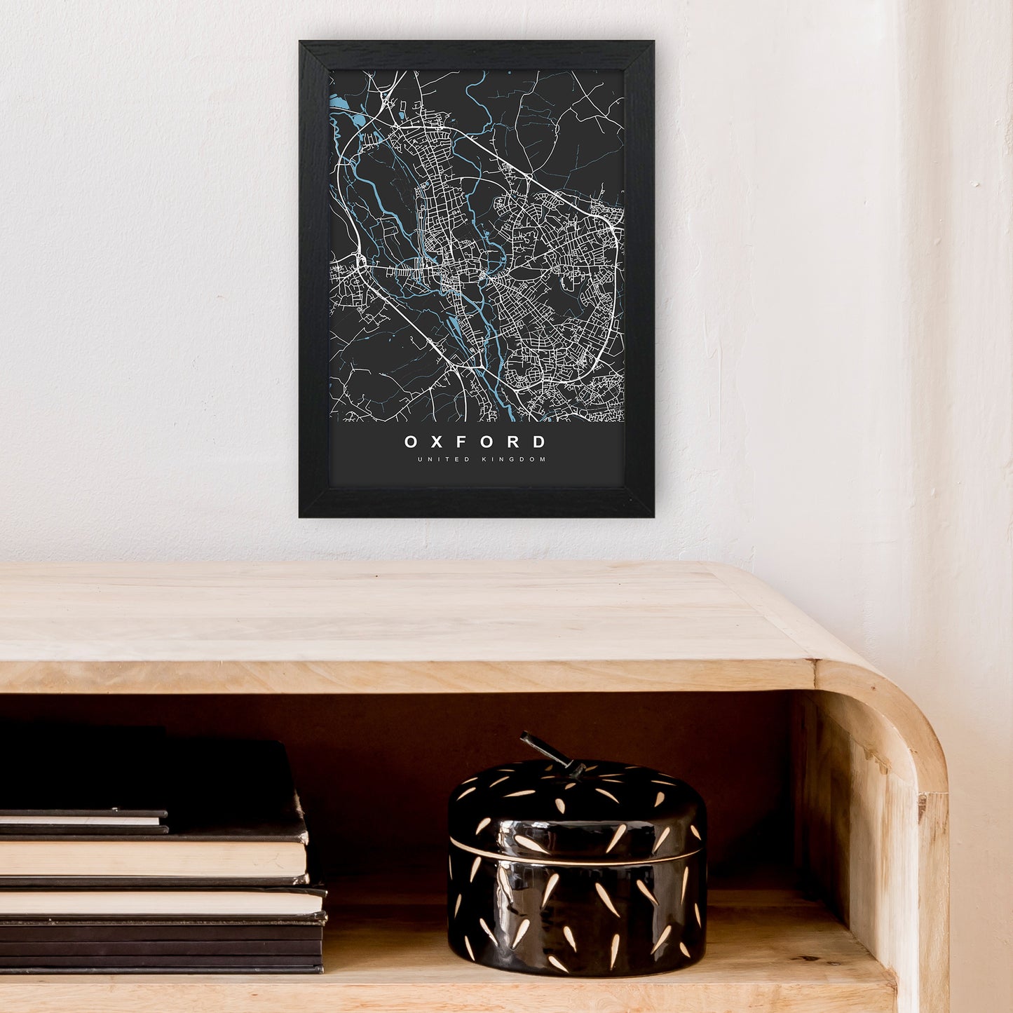 Oxford IV Art Print by UrbanMaps A4 White Frame
