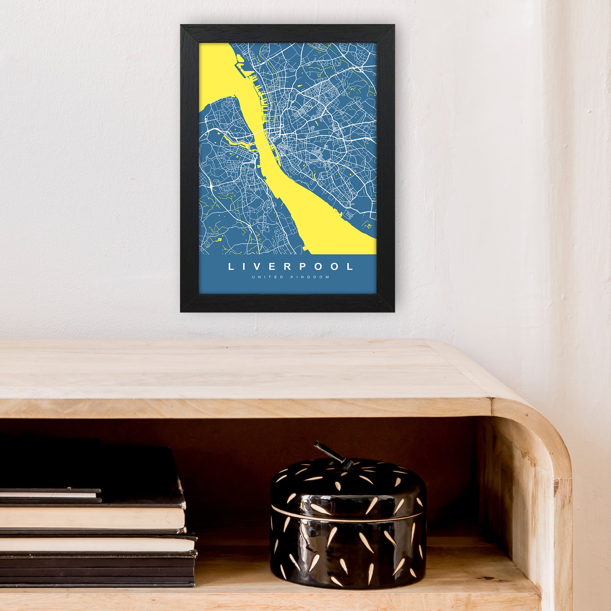 Liverpool I Art Print by UrbanMaps A4 White Frame
