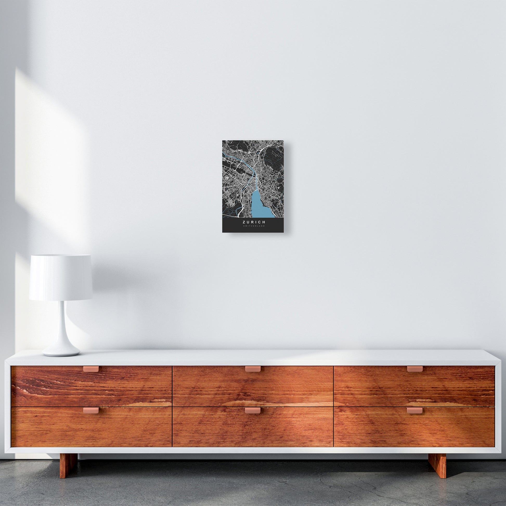 Zurich Art Print by UrbanMaps A4 Canvas