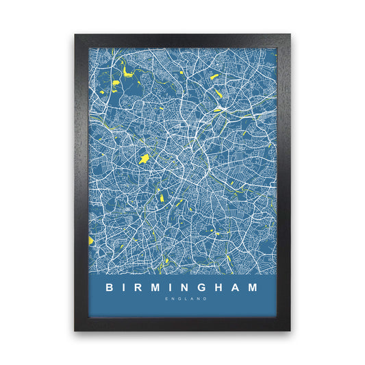 Birmingham II Art Print by UrbanMaps Black Grain
