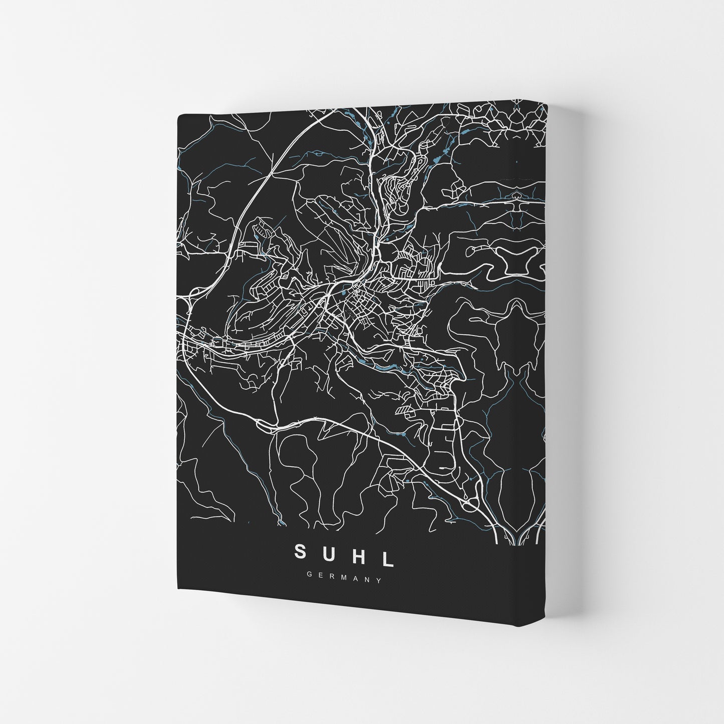 Suhl Art Print by UrbanMaps Canvas