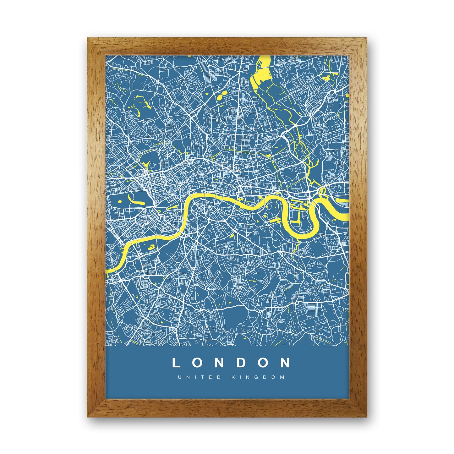 London II Art Print by UrbanMaps Oak Grain