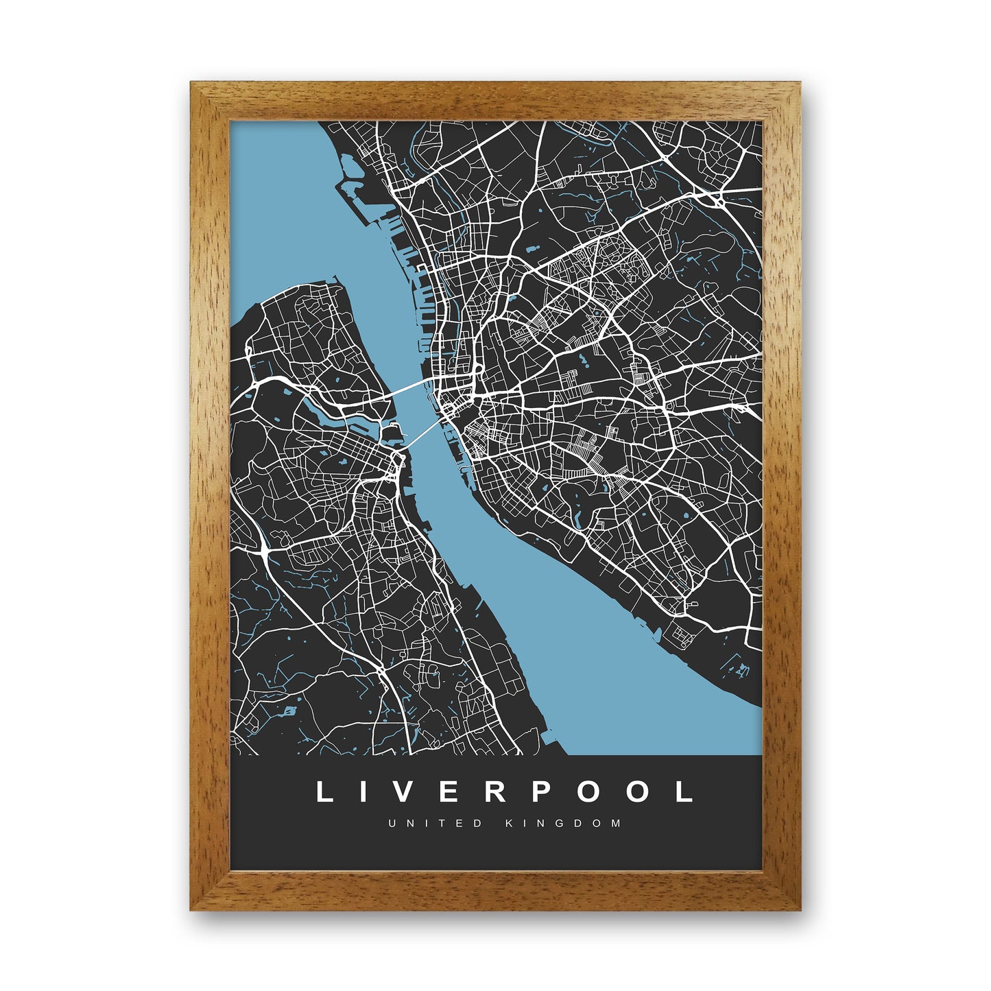 Liverpool II Art Print by UrbanMaps Oak Grain
