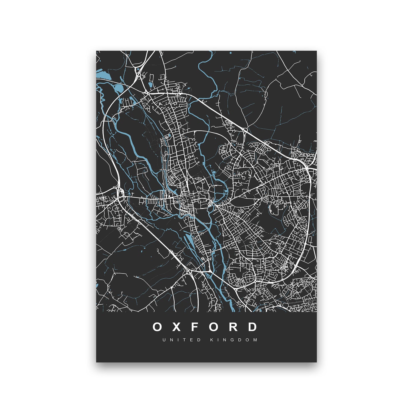 Oxford IV Art Print by UrbanMaps Print Only