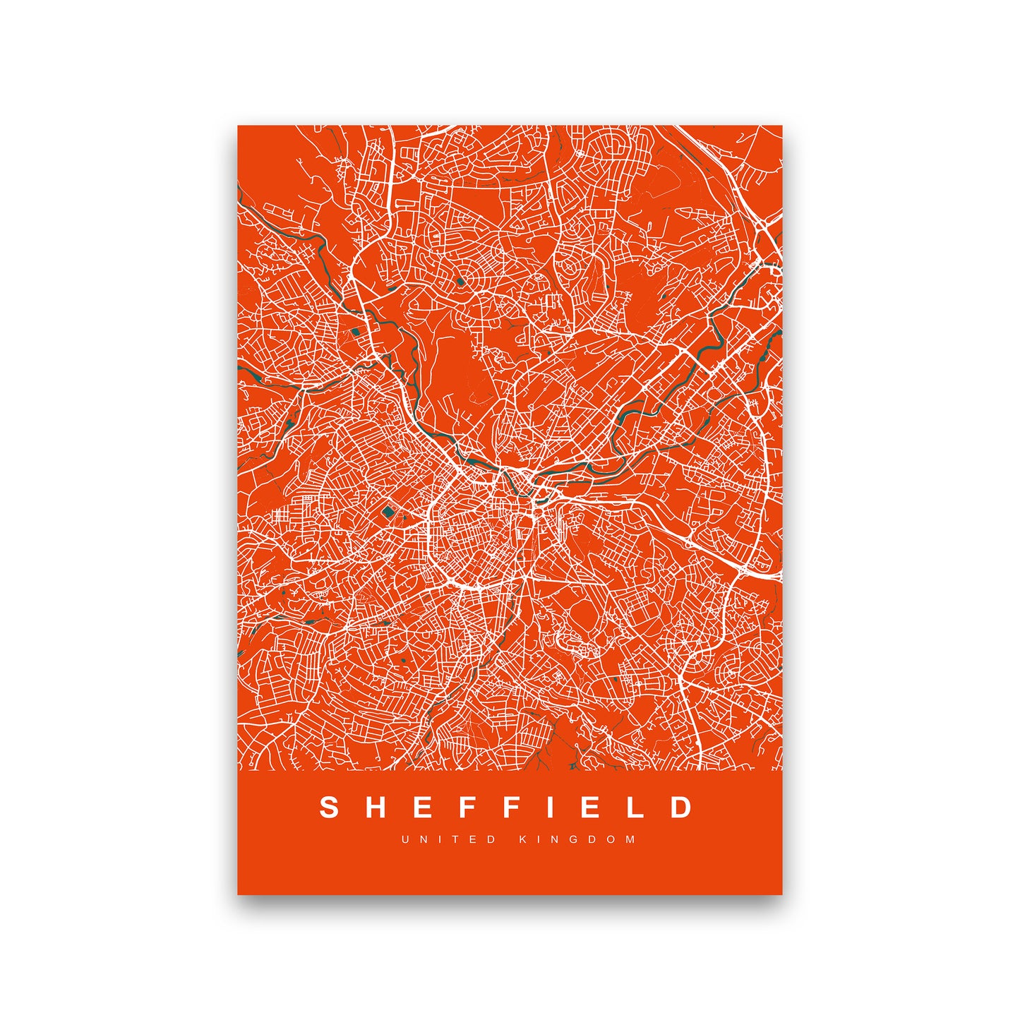 Sheffield I Art Print by UrbanMaps Print Only