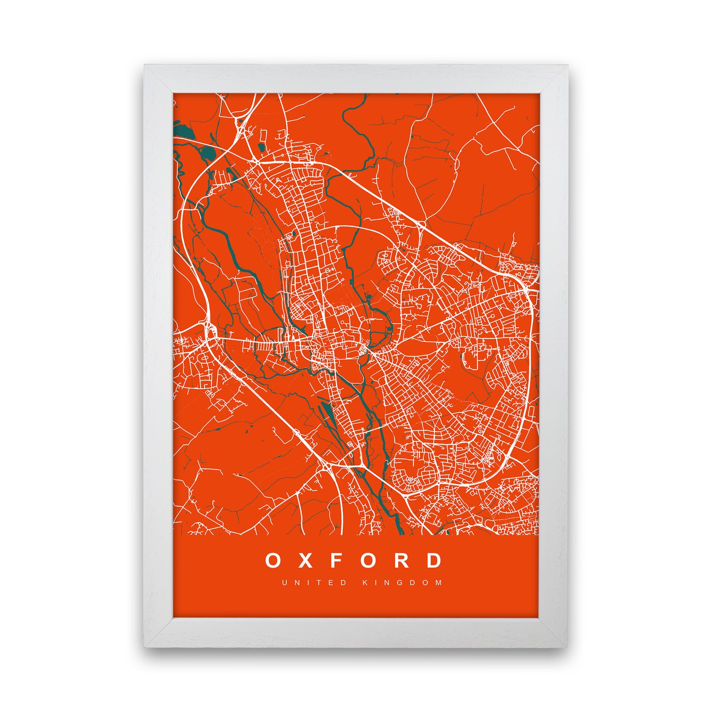 Oxford I Art Print by UrbanMaps White Grain