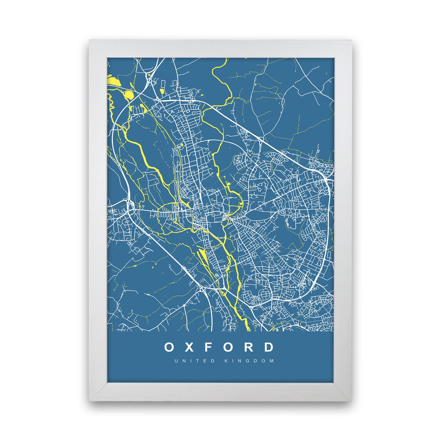 Oxford II Art Print by UrbanMaps White Grain