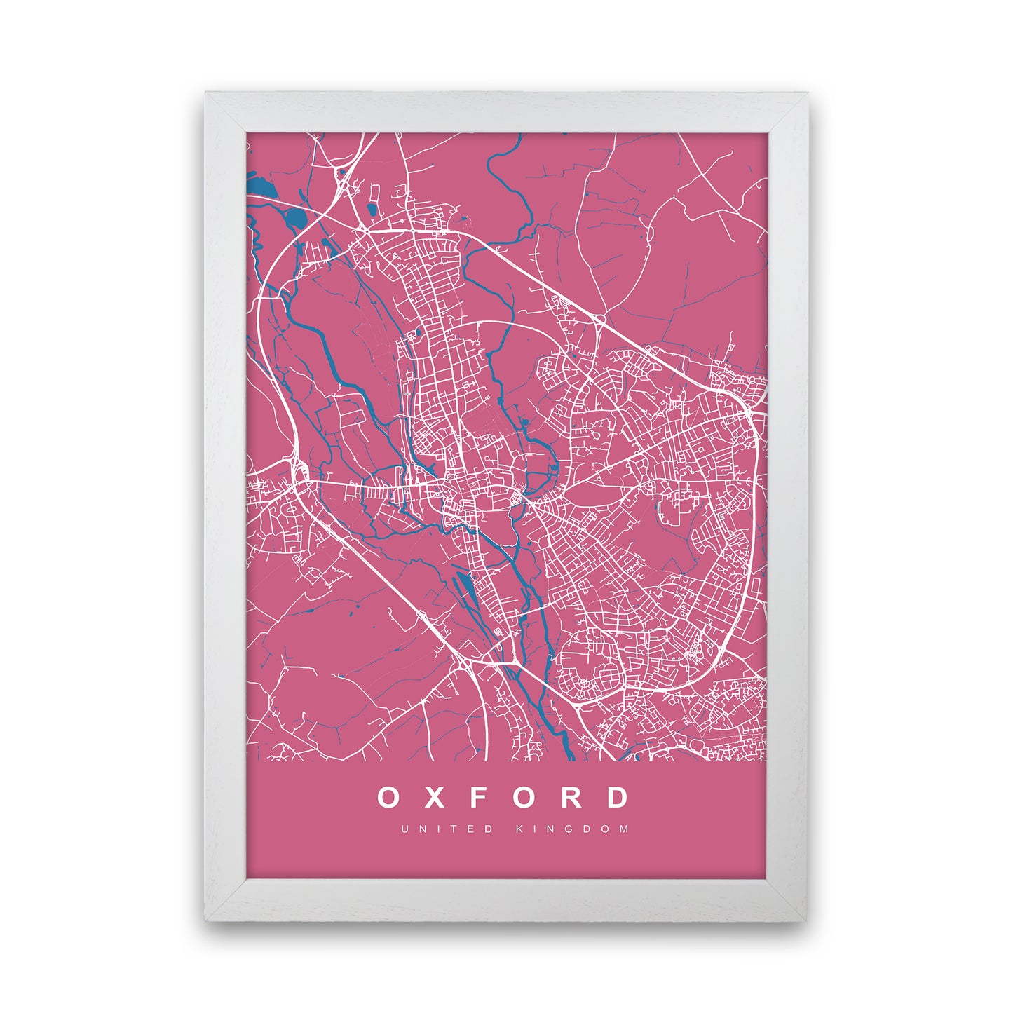Oxford III Art Print by UrbanMaps White Grain