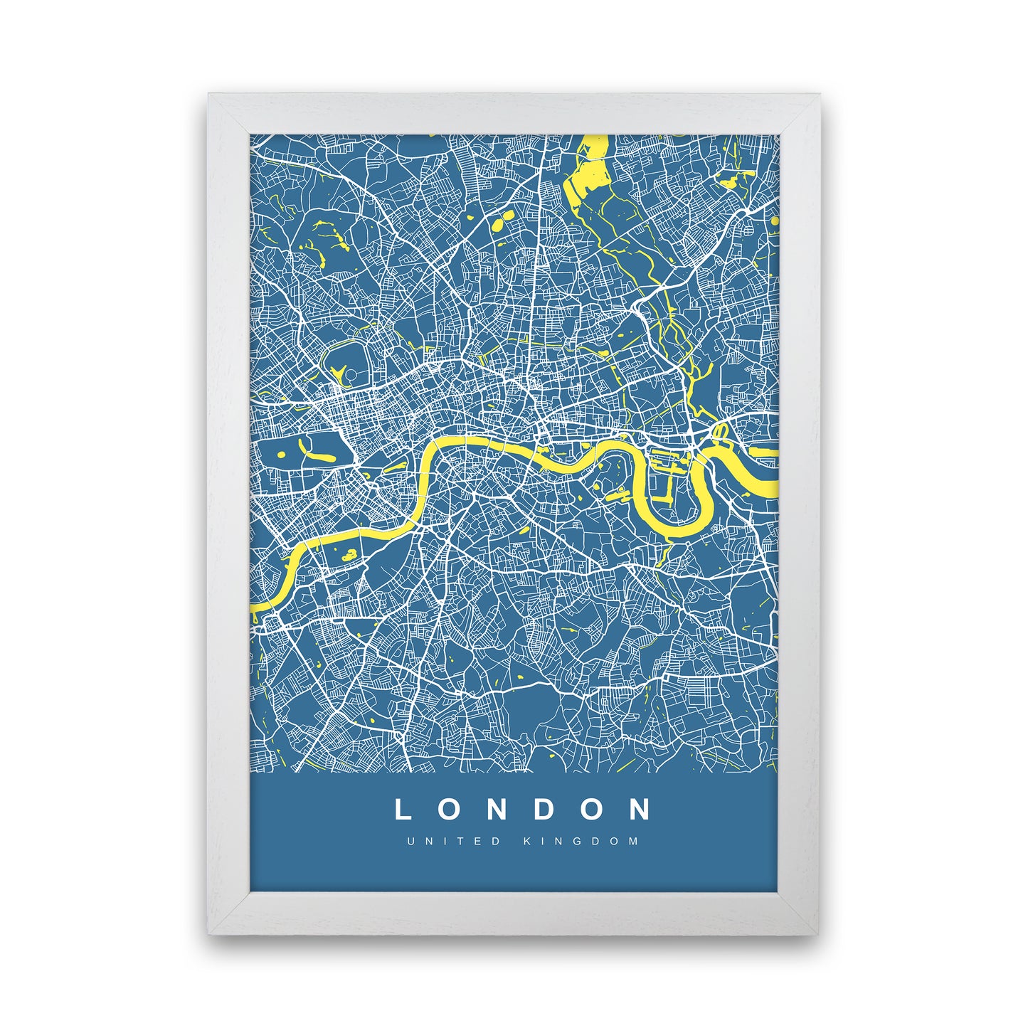 London II Art Print by UrbanMaps White Grain