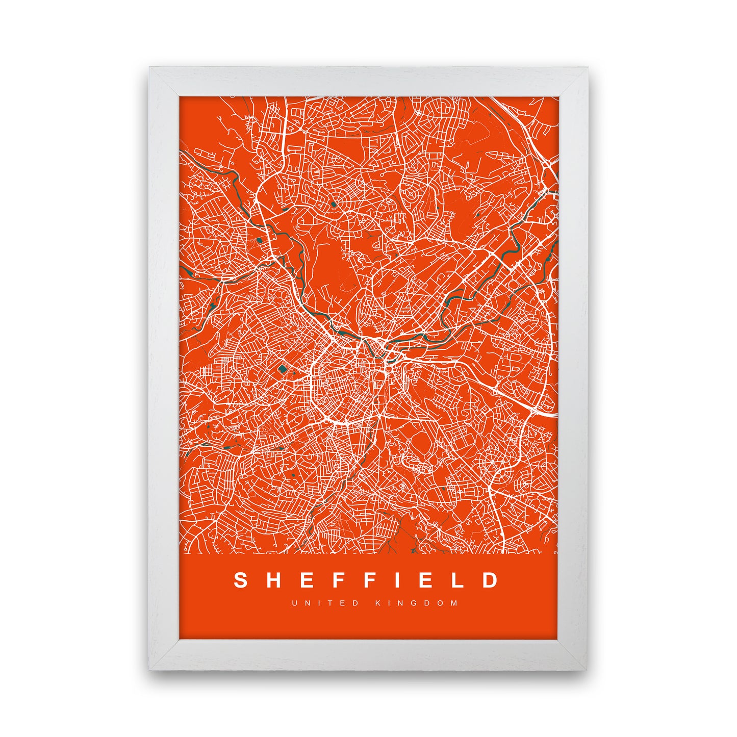 Sheffield I Art Print by UrbanMaps White Grain