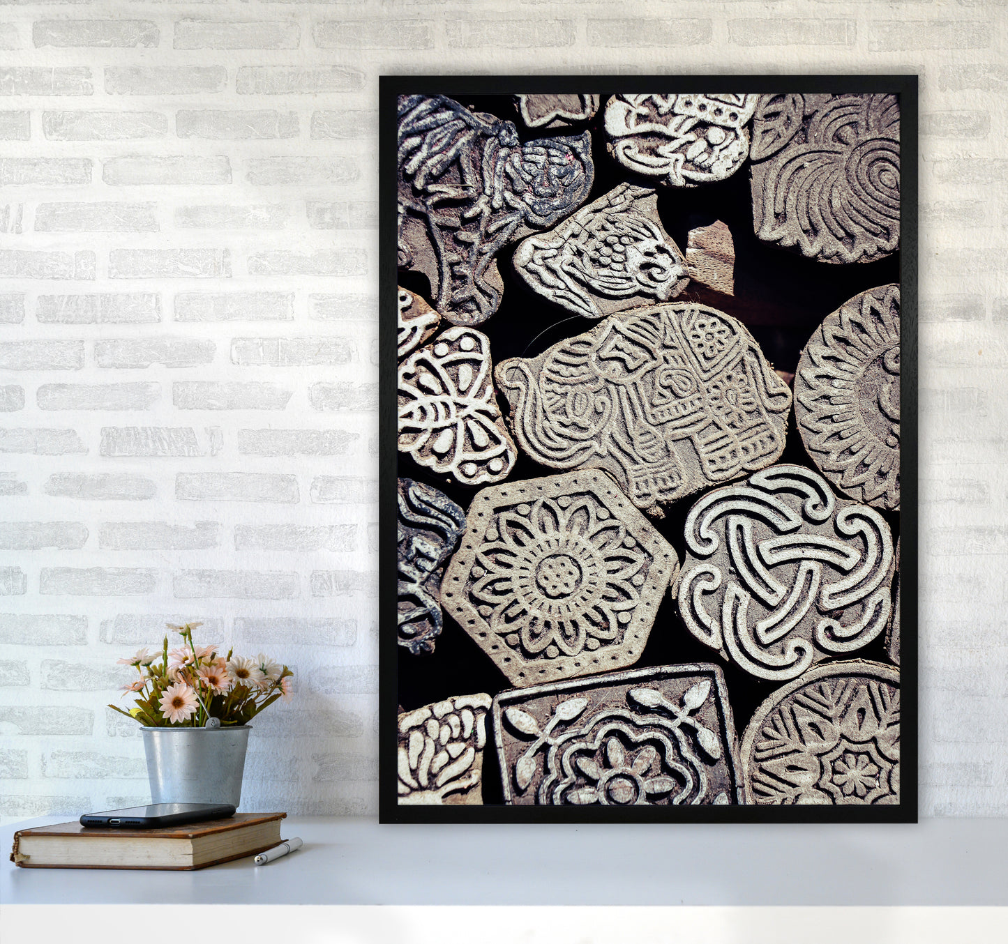 Elephant Photography Print by Victoria Frost A1 White Frame