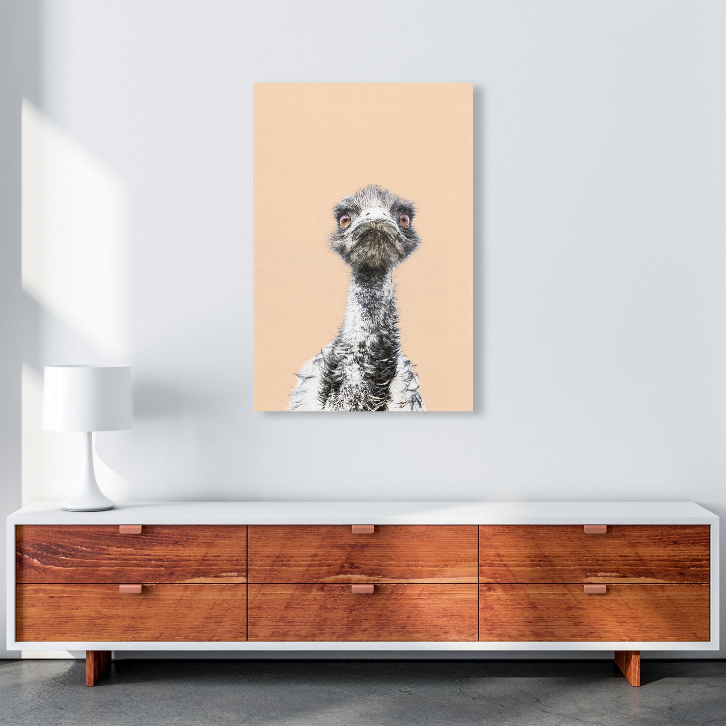 Orange Emu Photography Print by Victoria Frost A1 Canvas