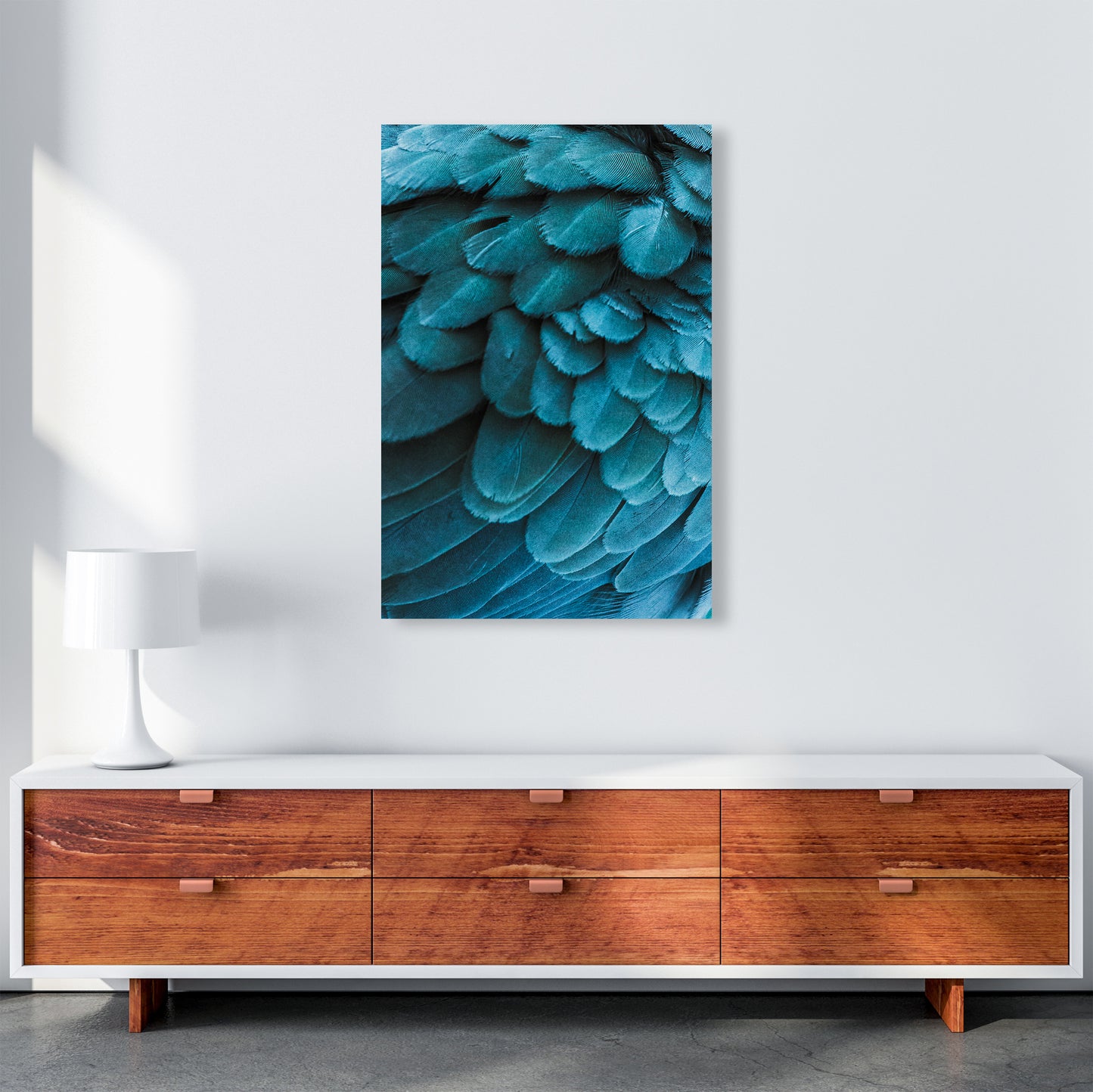 Blue Feathers Photography Print by Victoria Frost A1 Canvas