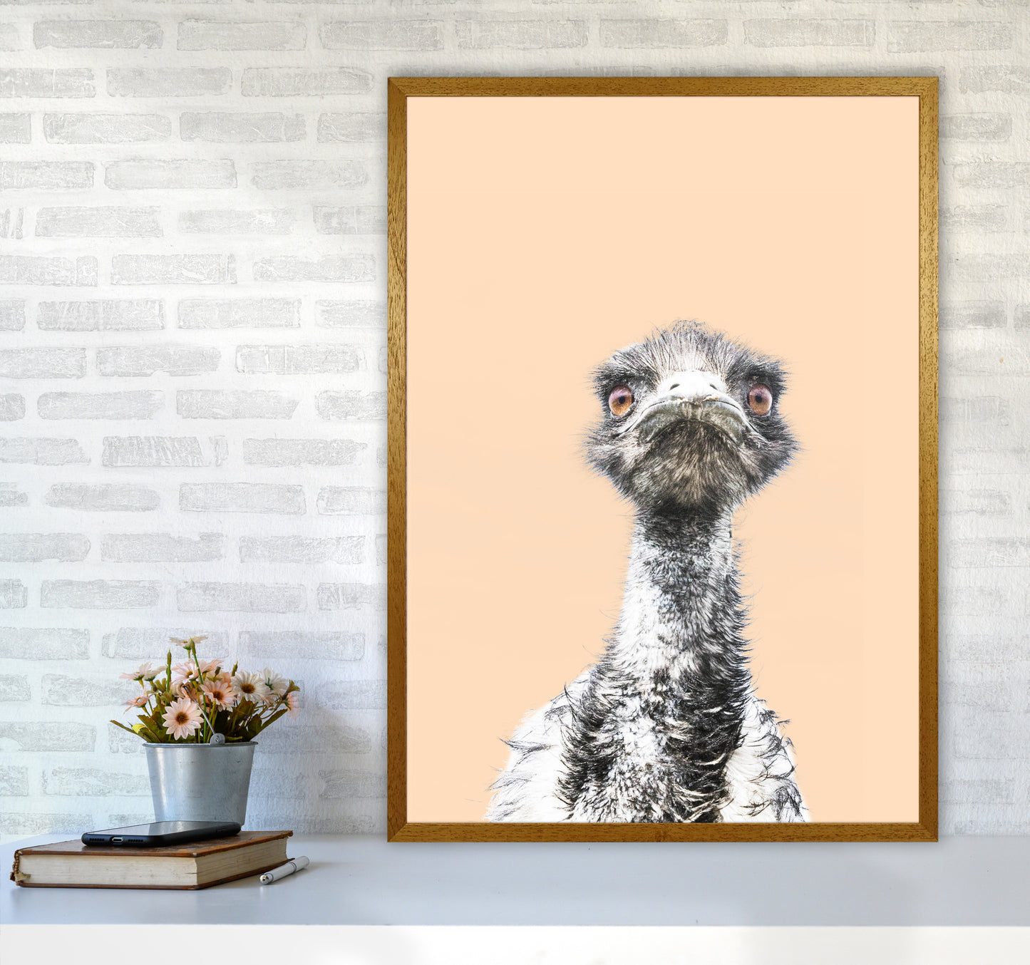 Orange Emu Photography Print by Victoria Frost A1 Print Only