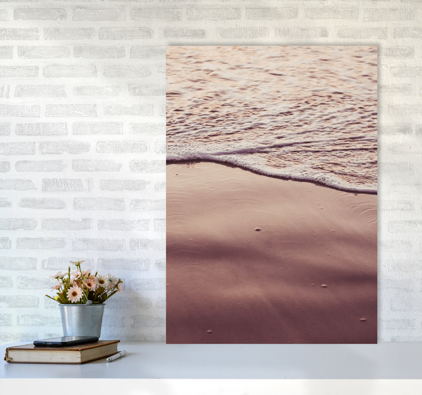 Sunset Waves Photography Print by Victoria Frost A1 Black Frame