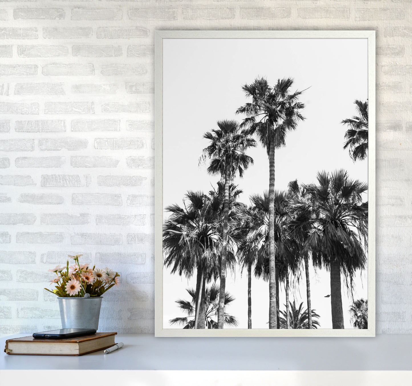 Sabal palmetto II Palm trees Photography Print by Victoria Frost A1 Oak Frame