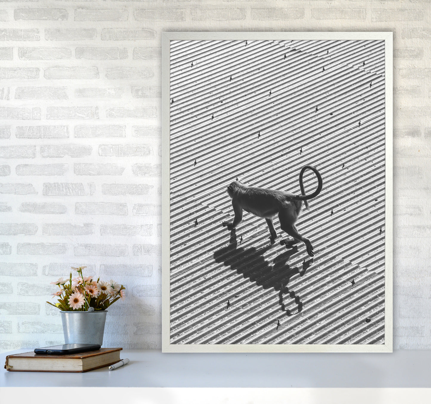 Monkey Buisness Photography Print by Victoria Frost A1 Oak Frame
