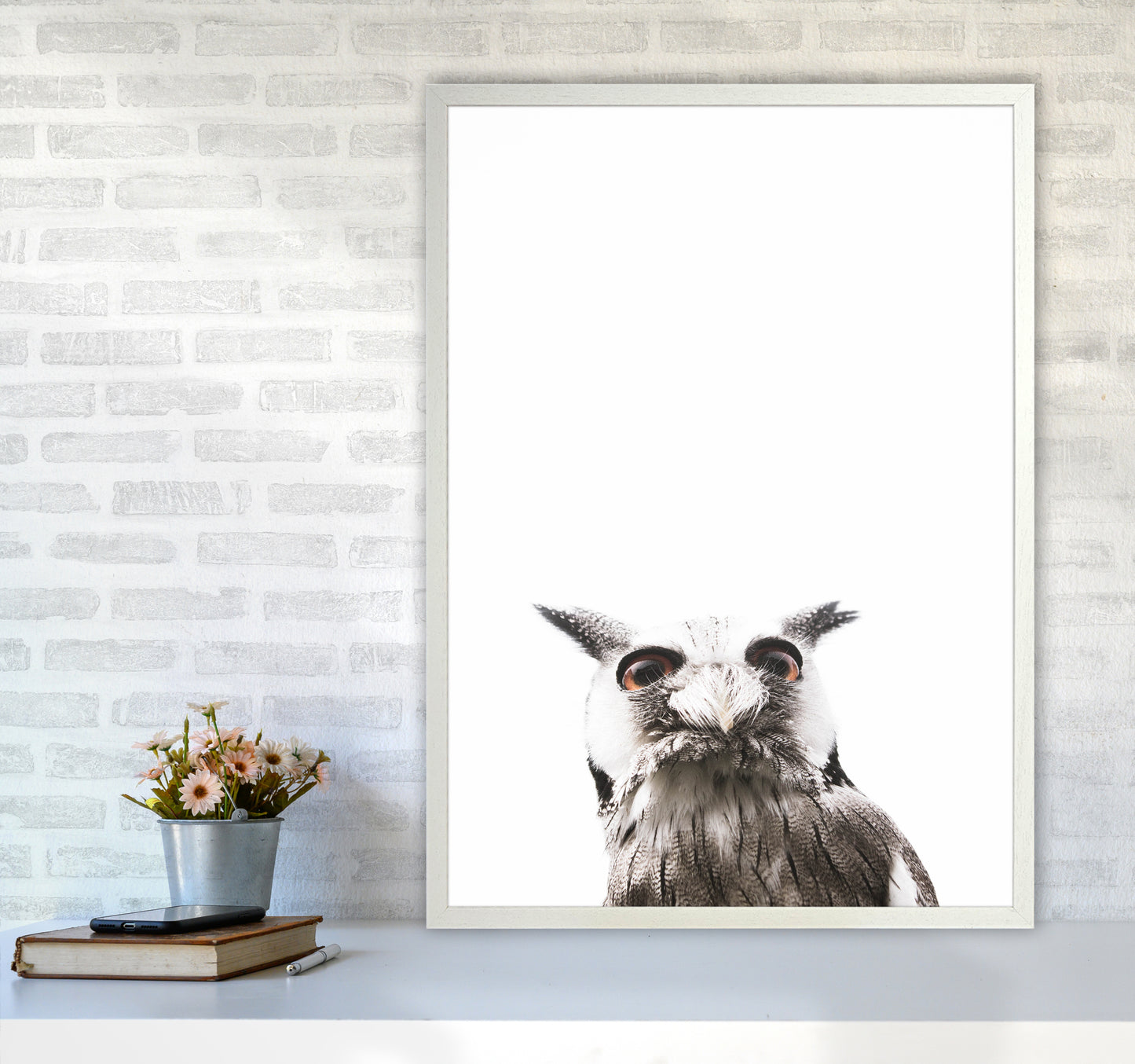 Lil Owl Photography Print by Victoria Frost A1 Oak Frame