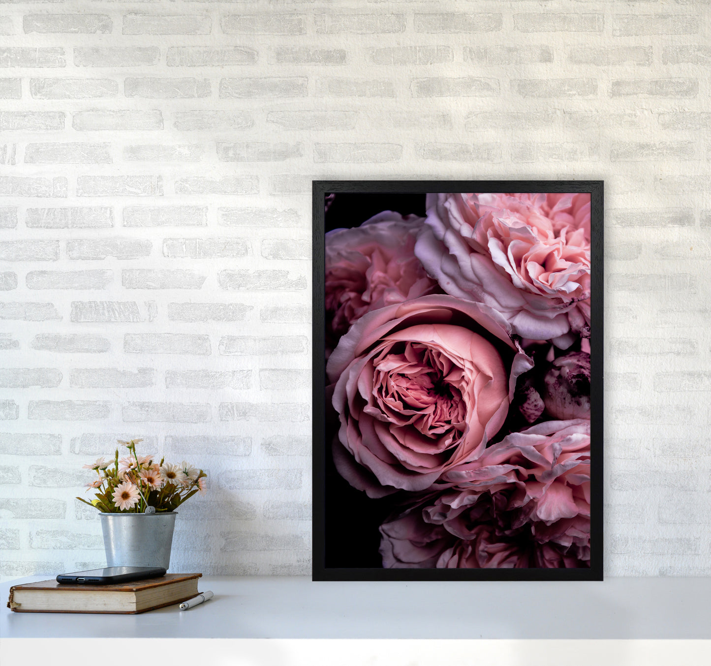 Vintage Pink Photography Print by Victoria Frost A2 White Frame