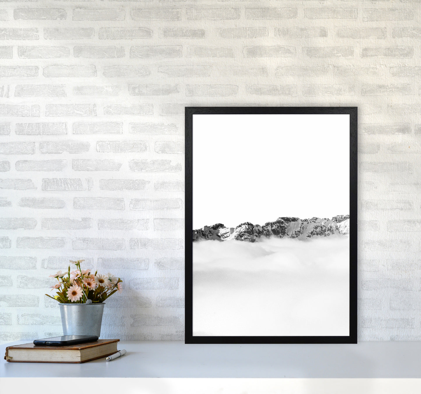 Mountains Divide Photography Print by Victoria Frost A2 White Frame