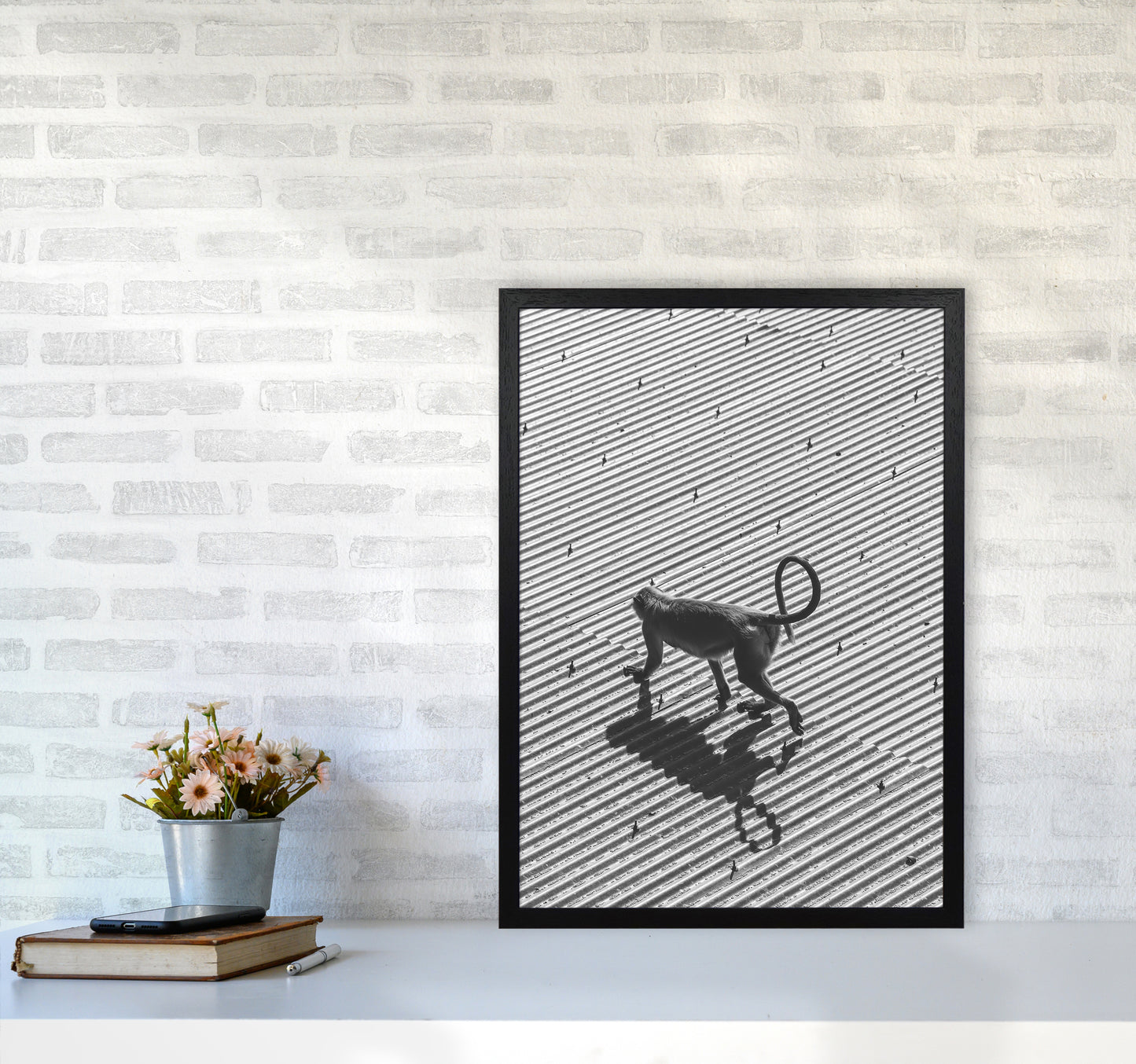 Monkey Buisness Photography Print by Victoria Frost A2 White Frame