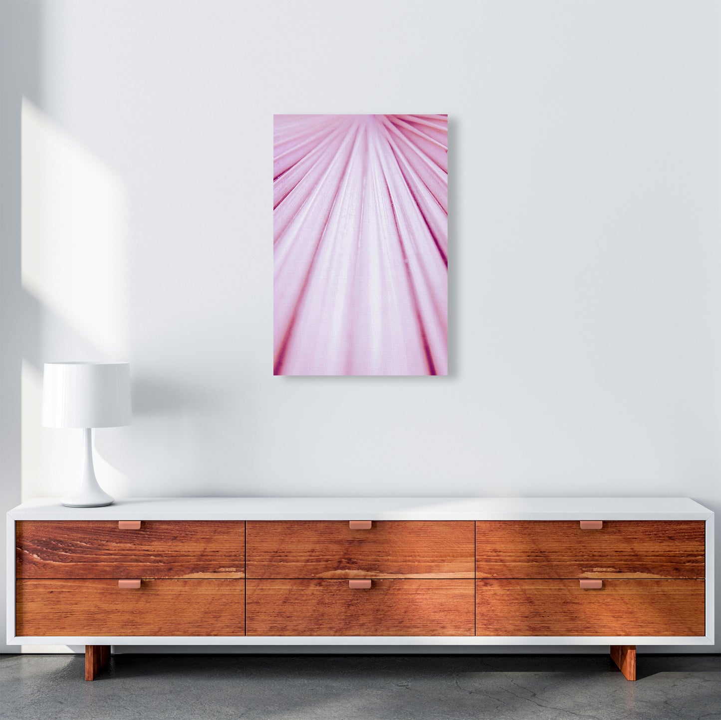 Pink Palm Leaf Photography Print by Victoria Frost A2 Canvas