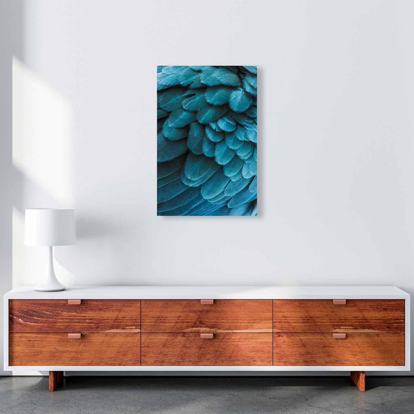 Blue Feathers Photography Print by Victoria Frost A2 Canvas
