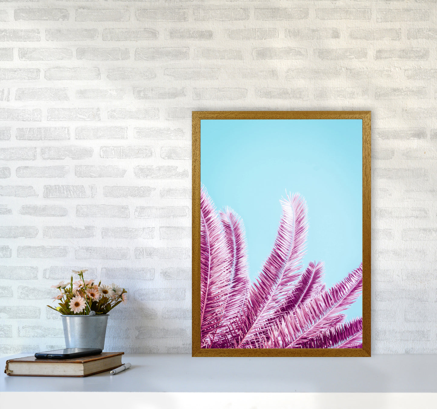 Pink Palm Trees Photography Print by Victoria Frost A2 Print Only