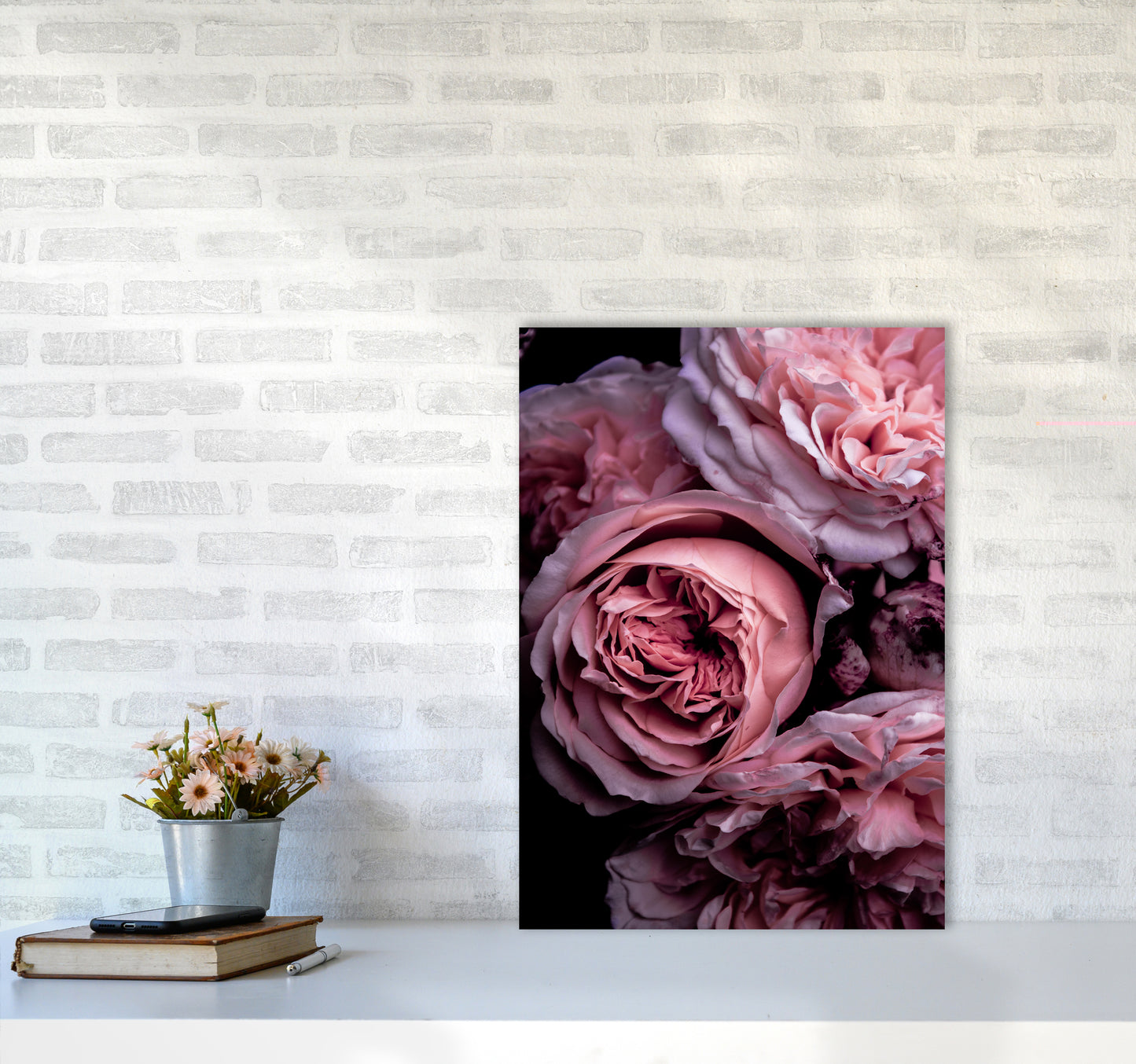 Vintage Pink Photography Print by Victoria Frost A2 Black Frame