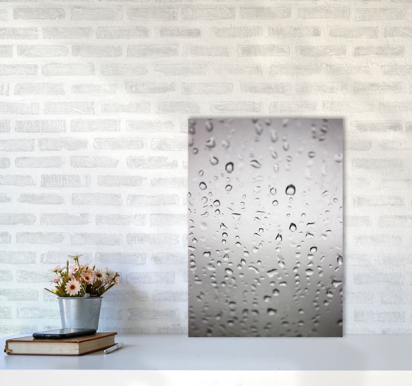 Touch of Rain Photography Print by Victoria Frost A2 Black Frame