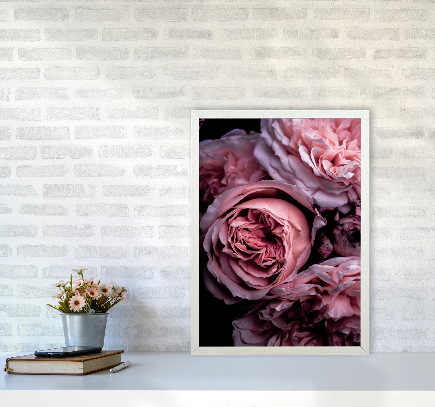 Vintage Pink Photography Print by Victoria Frost A2 Oak Frame