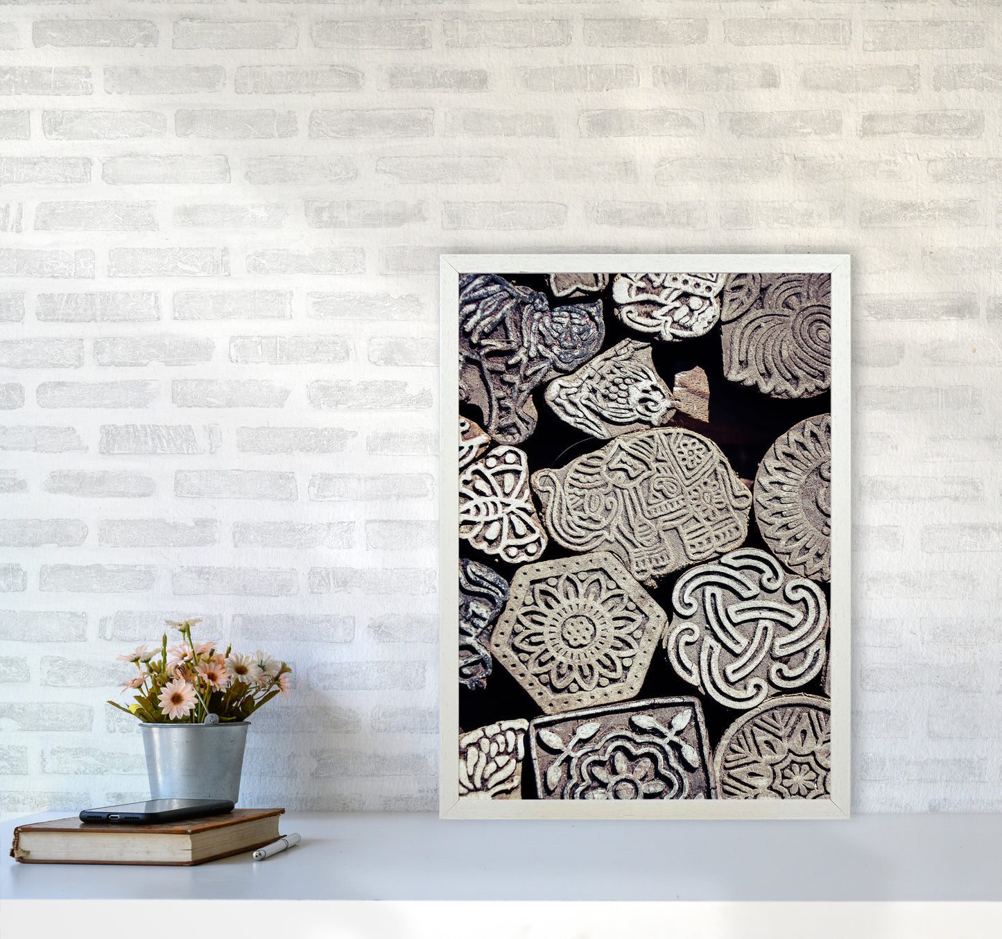 Elephant Photography Print by Victoria Frost A2 Oak Frame