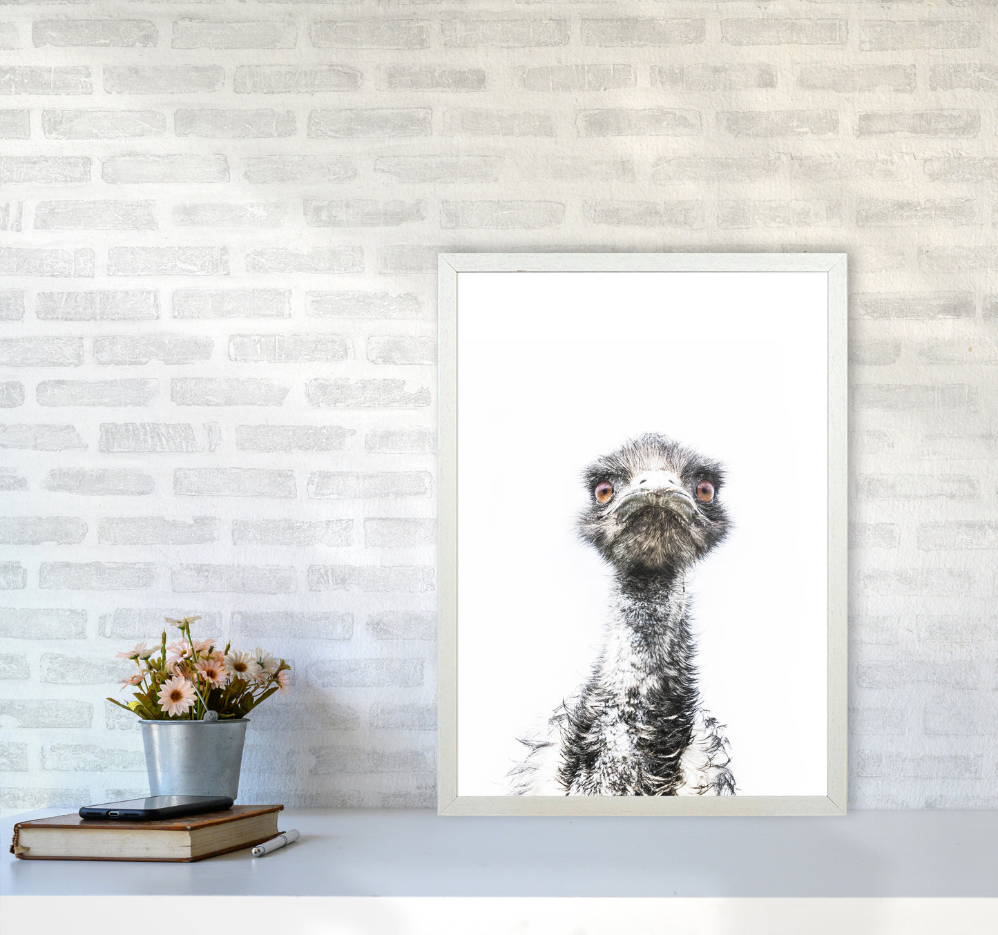 E.M.U Photography Print by Victoria Frost A2 Oak Frame