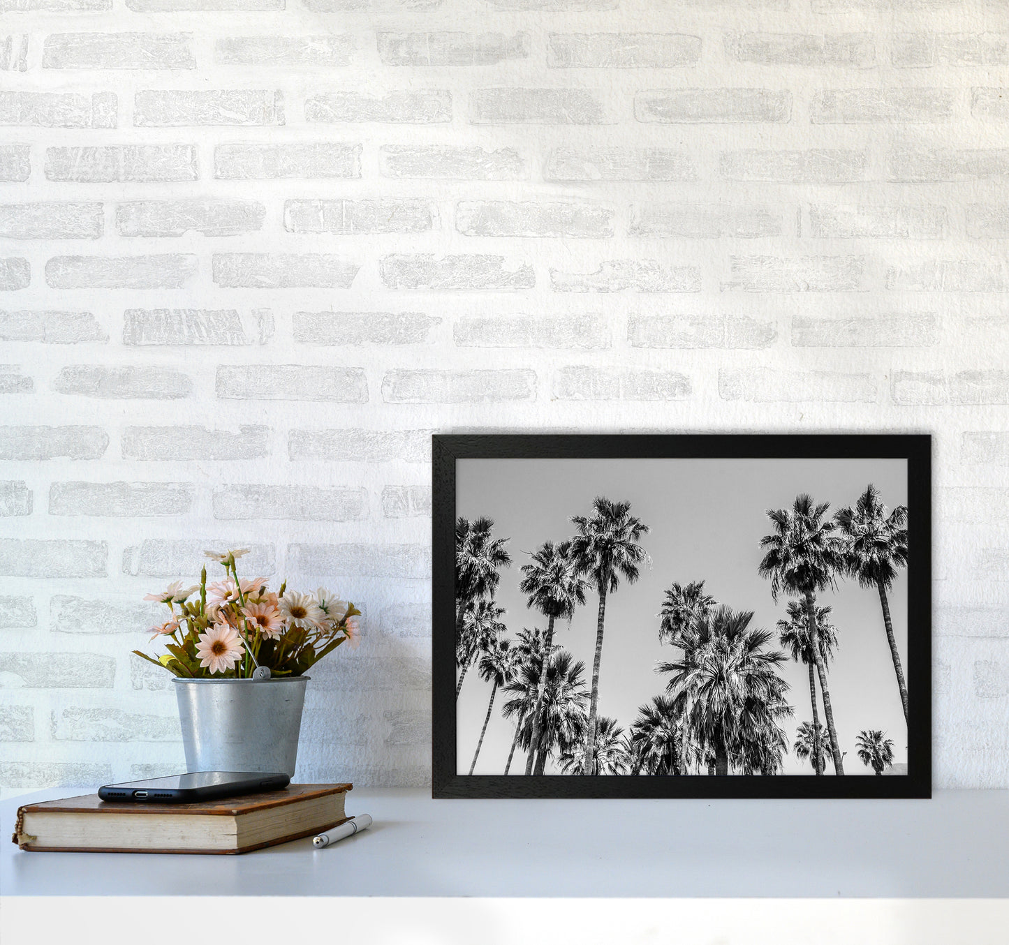 Sabal palmetto I Palm Trees Photography Print by Victoria Frost A3 White Frame