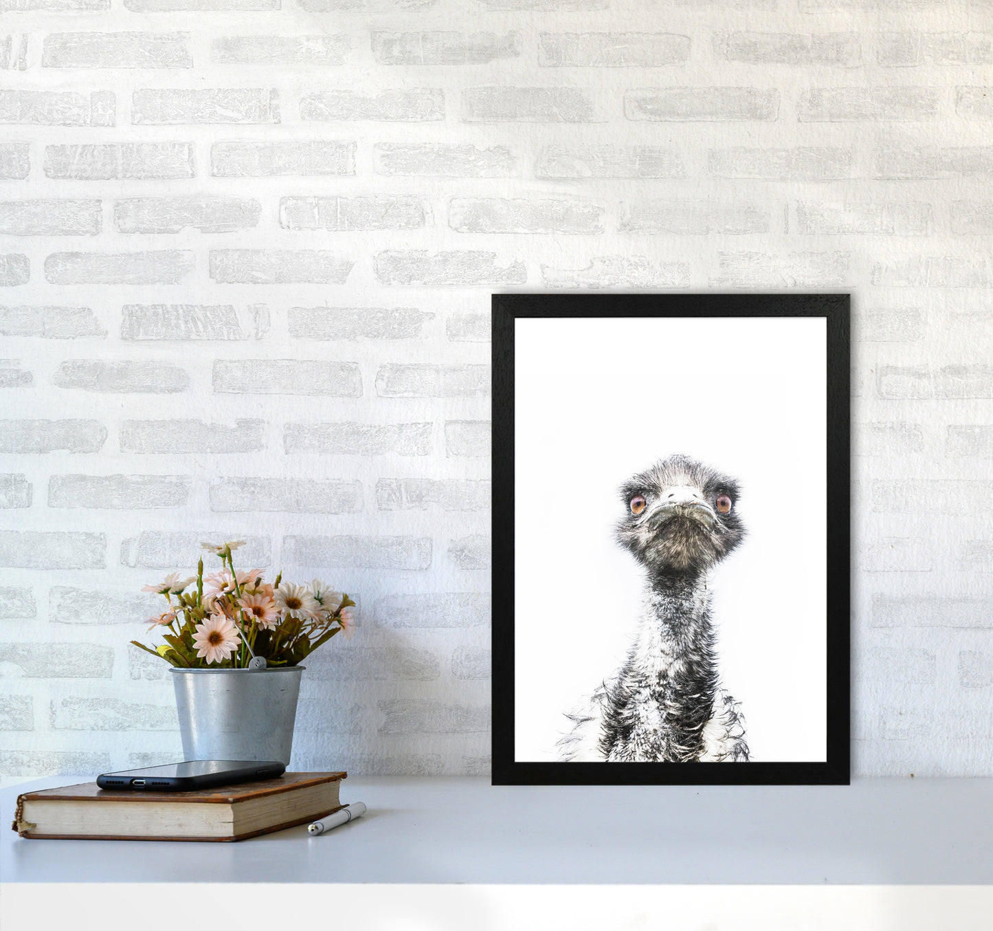 E.M.U Photography Print by Victoria Frost A3 White Frame