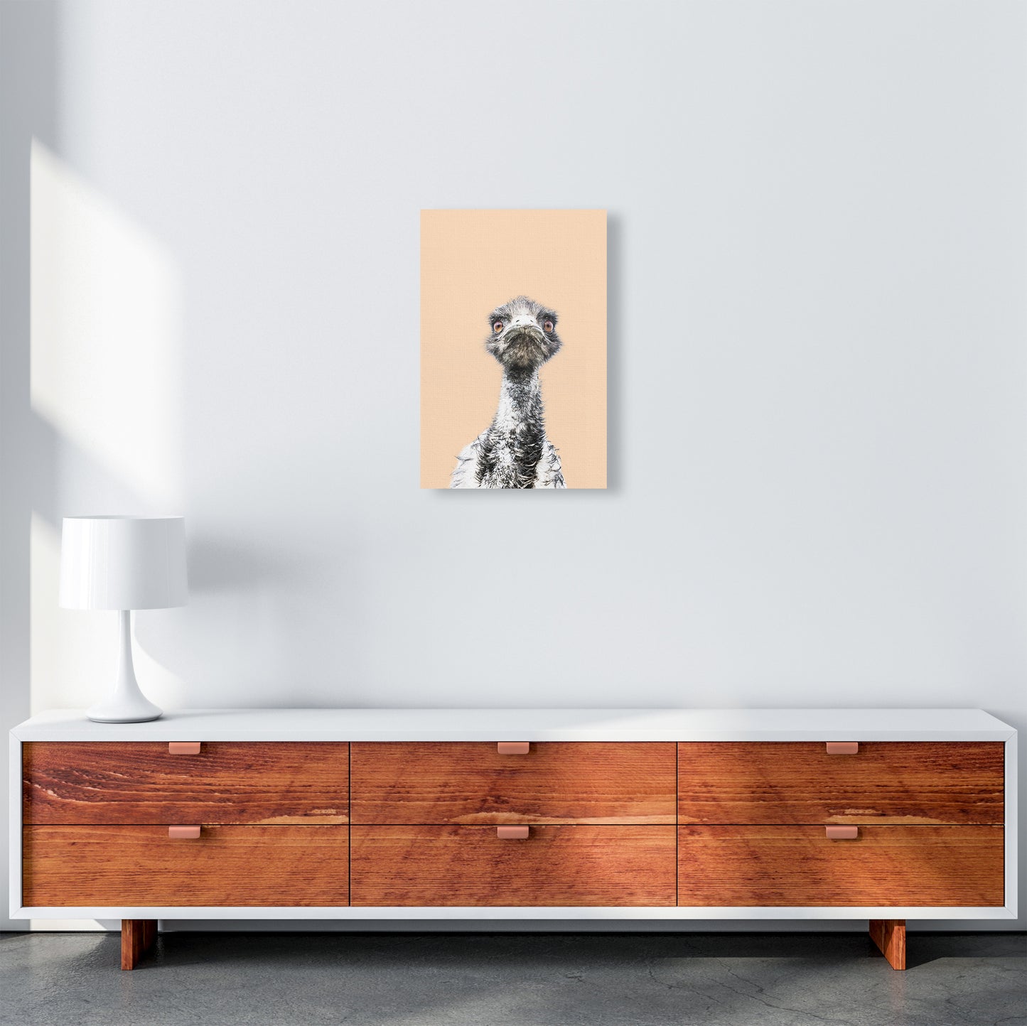 Orange Emu Photography Print by Victoria Frost A3 Canvas