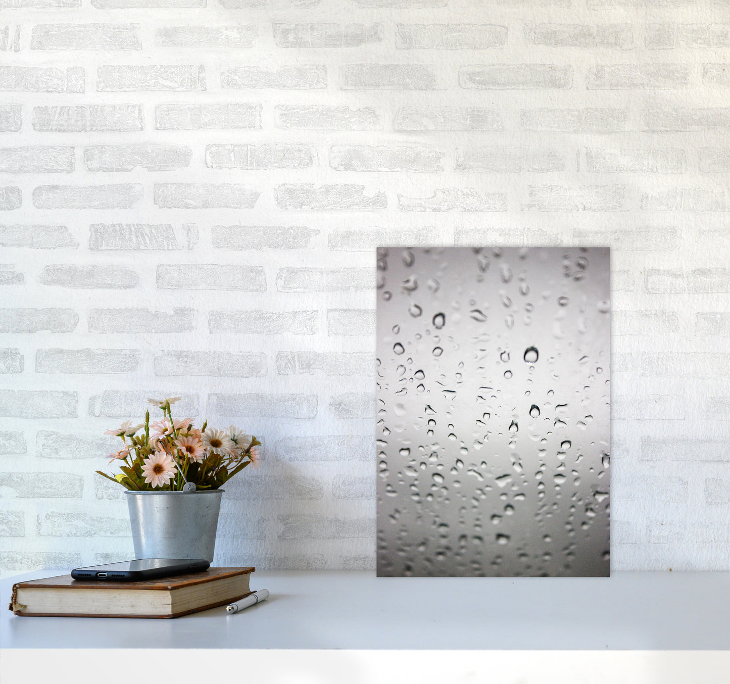 Touch of Rain Photography Print by Victoria Frost A3 Black Frame