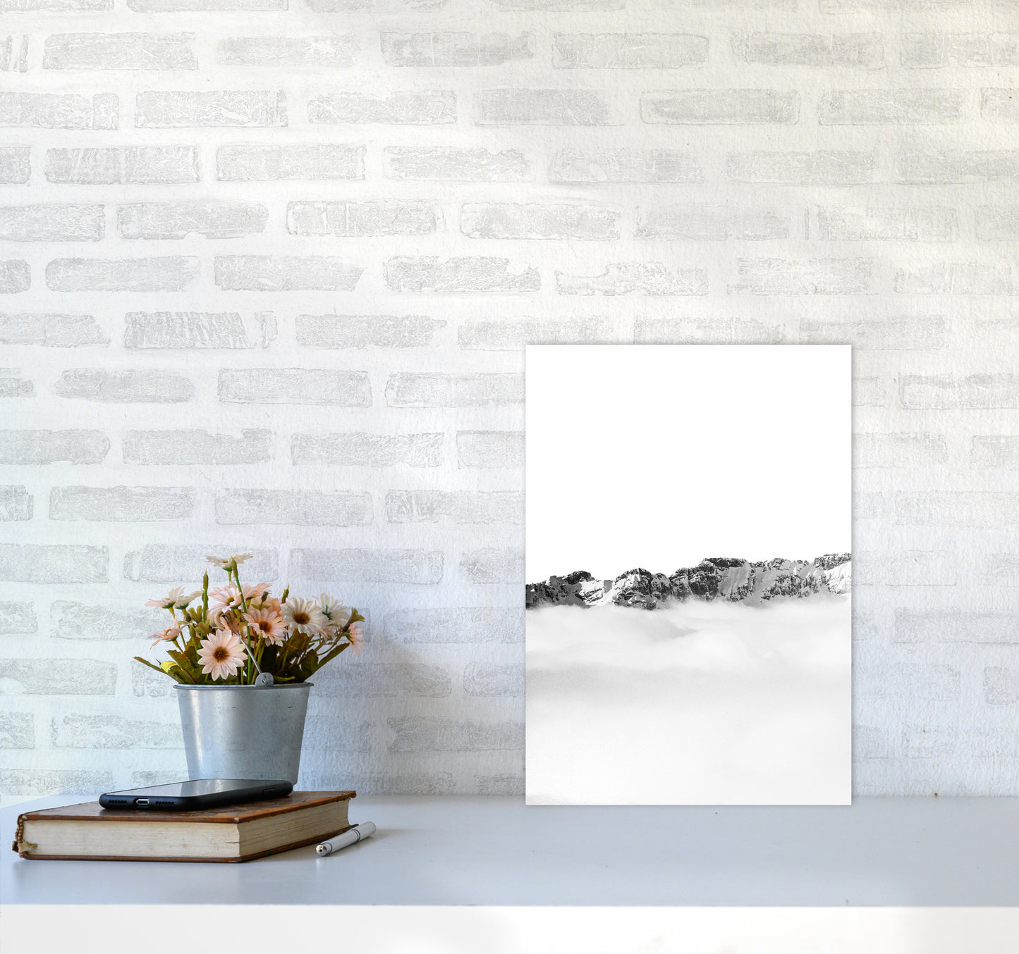Mountains Divide Photography Print by Victoria Frost A3 Black Frame