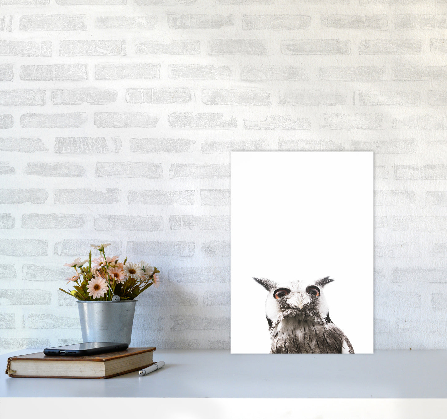 Lil Owl Photography Print by Victoria Frost A3 Black Frame