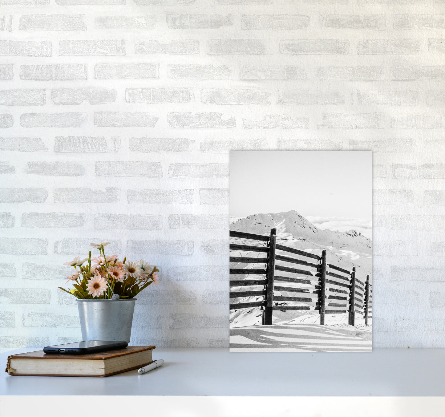 Going down the Mountain Photography Print by Victoria Frost A3 Black Frame