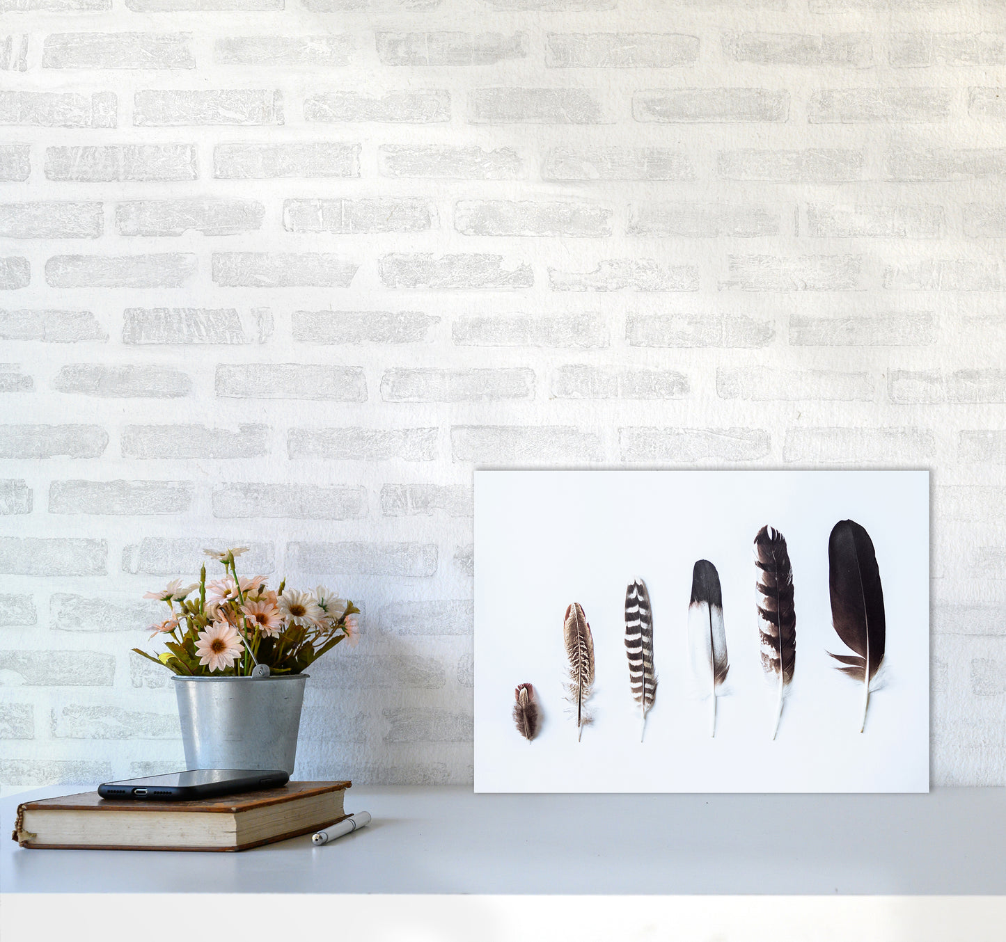 Feathers II Photography Print by Victoria Frost A3 Black Frame