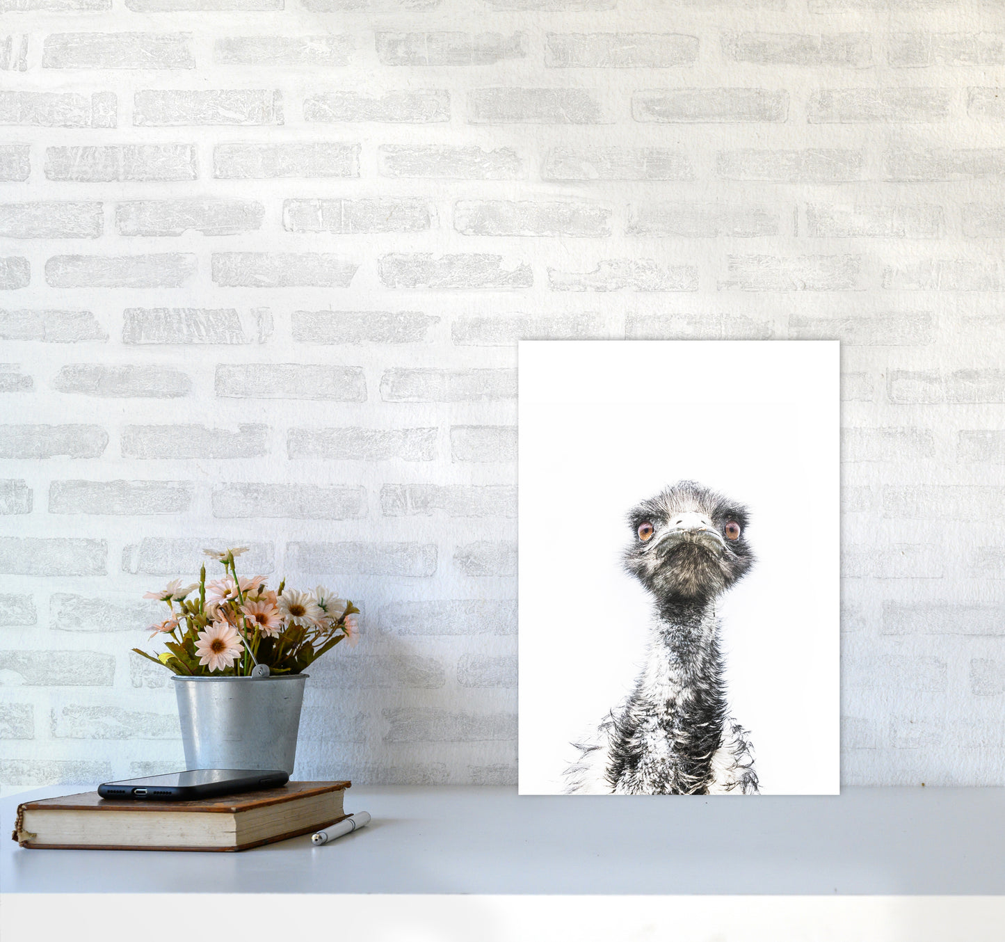 E.M.U Photography Print by Victoria Frost A3 Black Frame