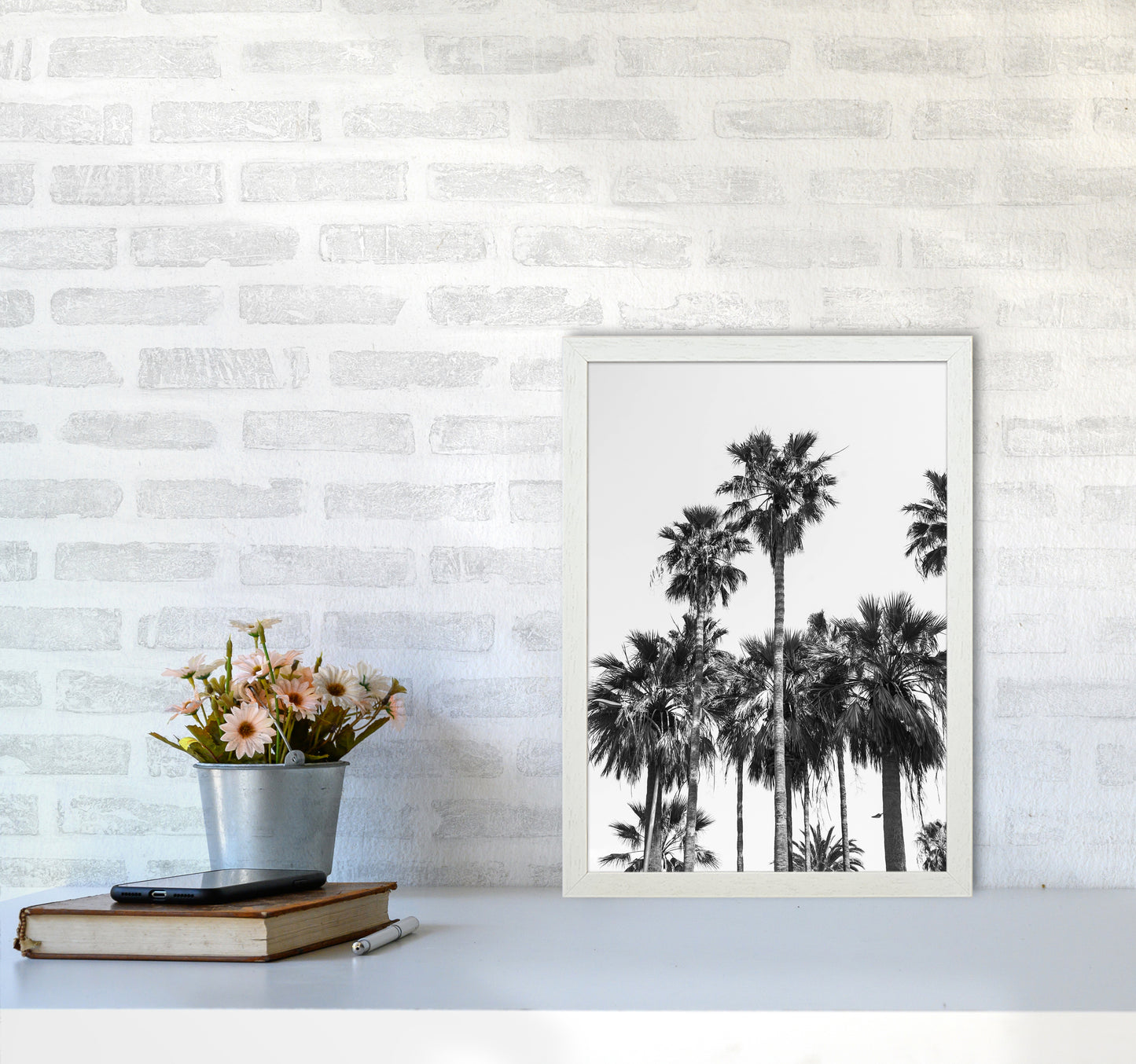 Sabal palmetto II Palm trees Photography Print by Victoria Frost A3 Oak Frame