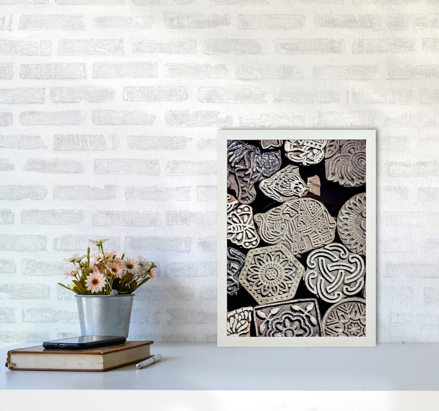 Elephant Photography Print by Victoria Frost A3 Oak Frame