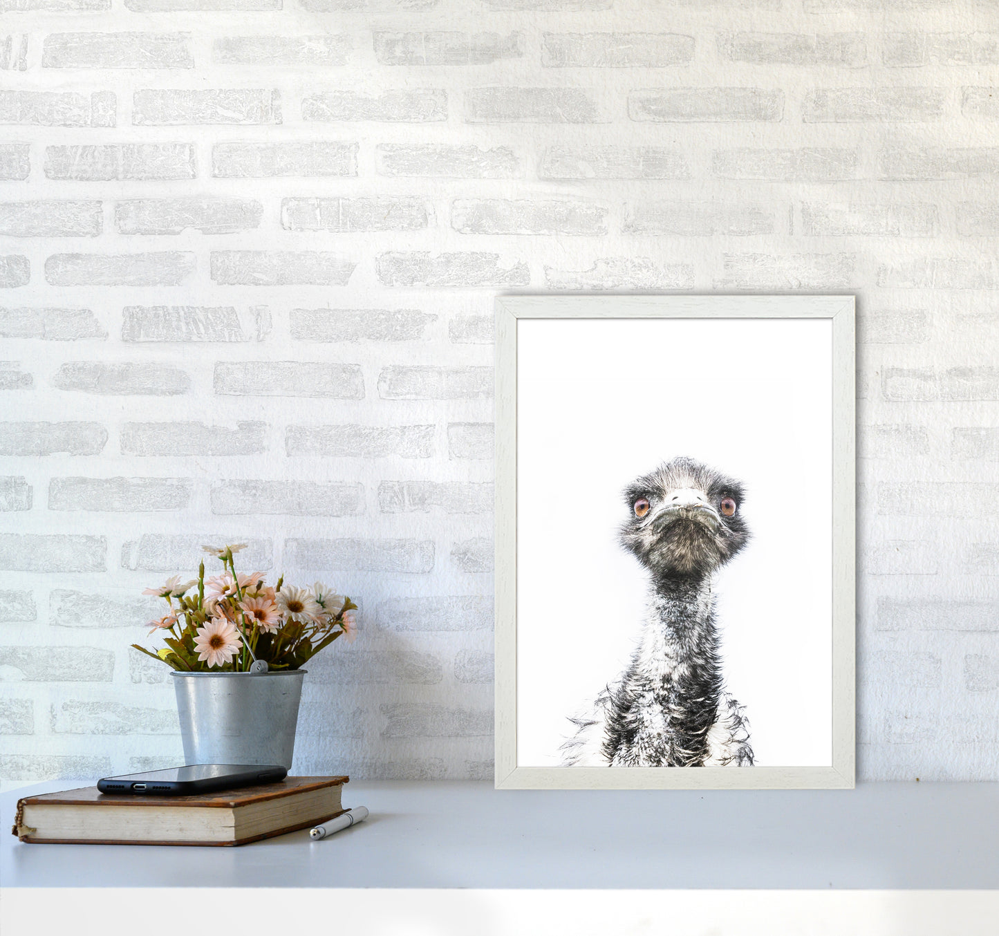 E.M.U Photography Print by Victoria Frost A3 Oak Frame