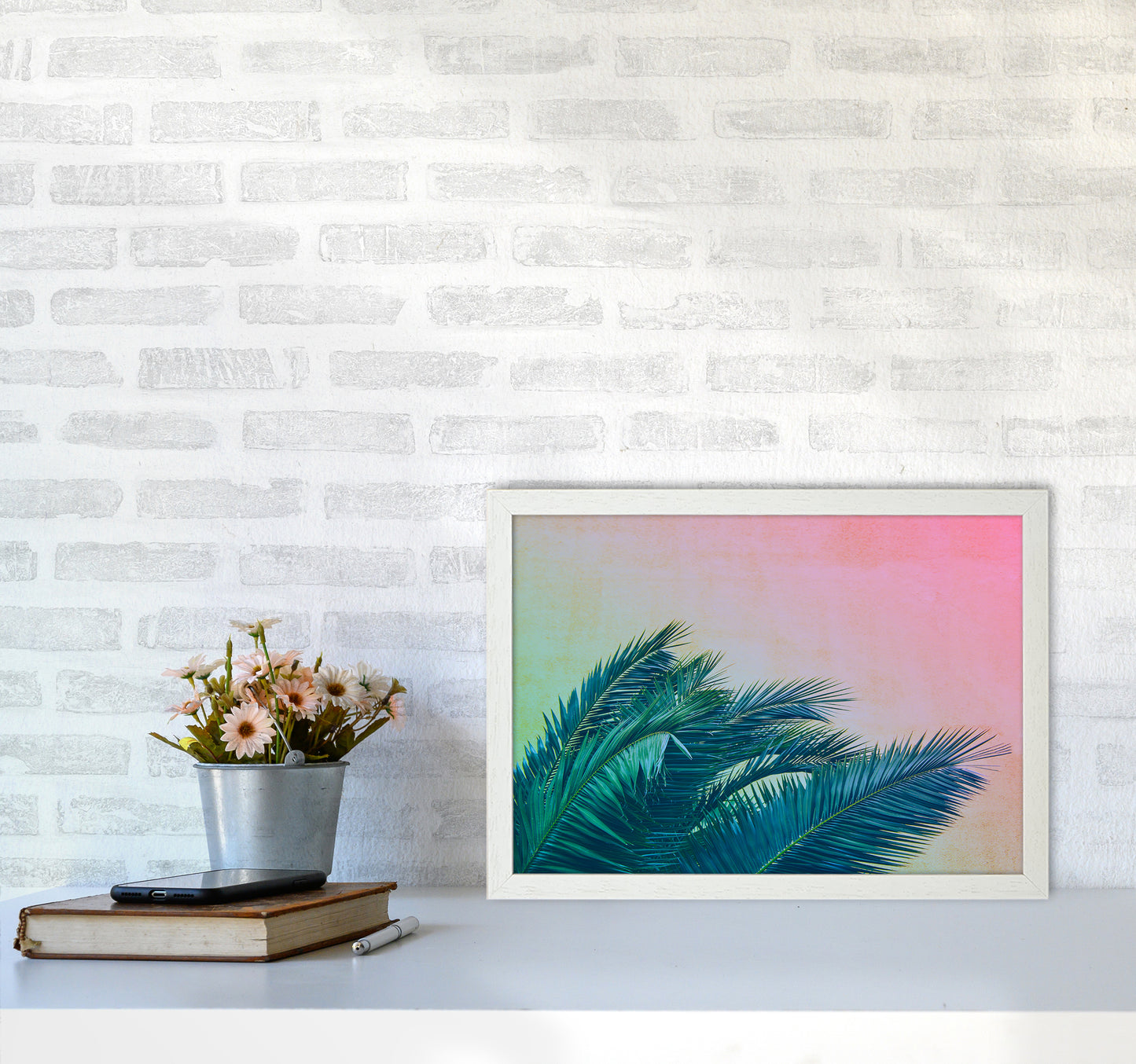 Botanical Palms Photography Print by Victoria Frost A3 Oak Frame