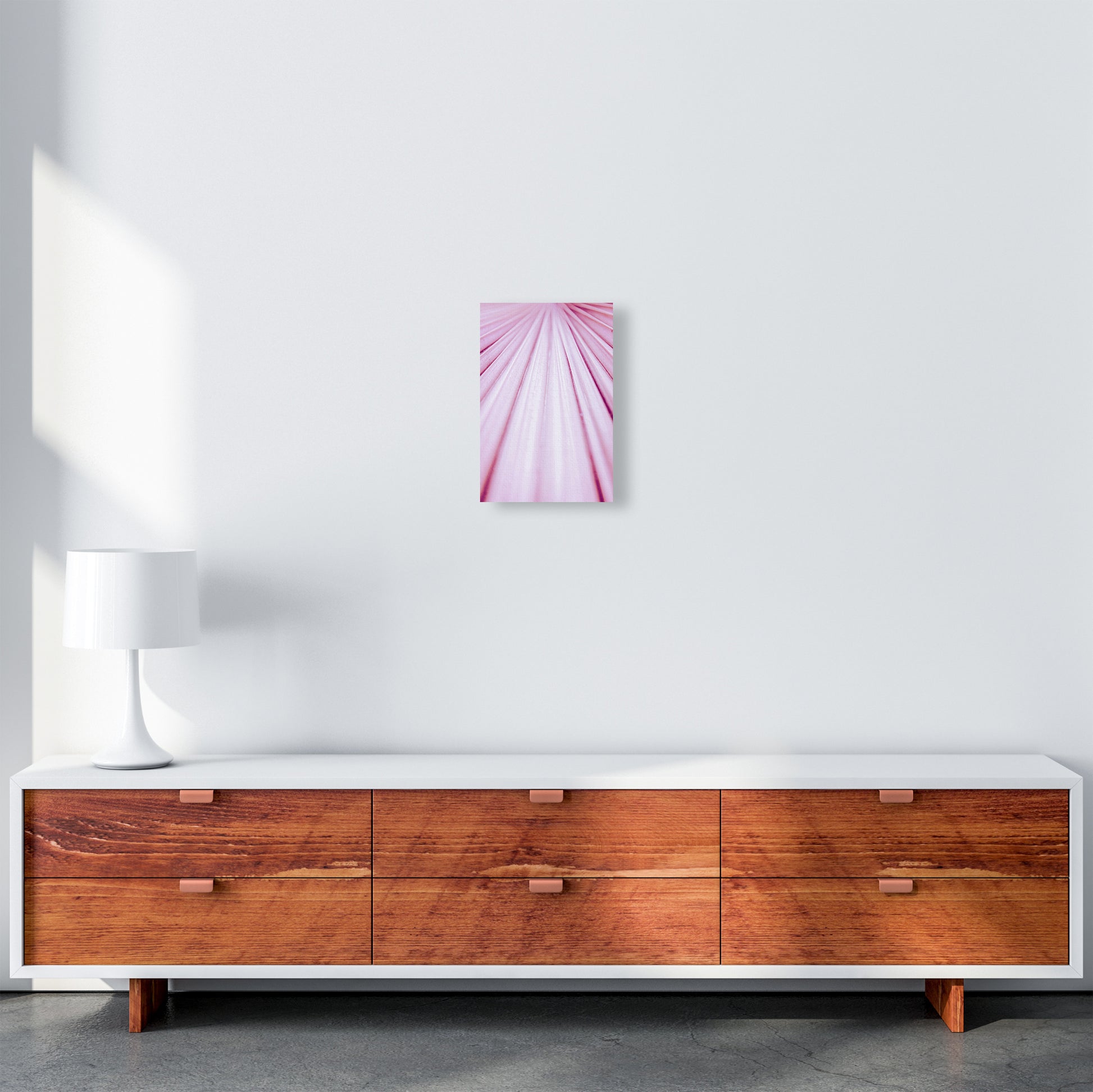 Pink Palm Leaf Photography Print by Victoria Frost A4 Canvas
