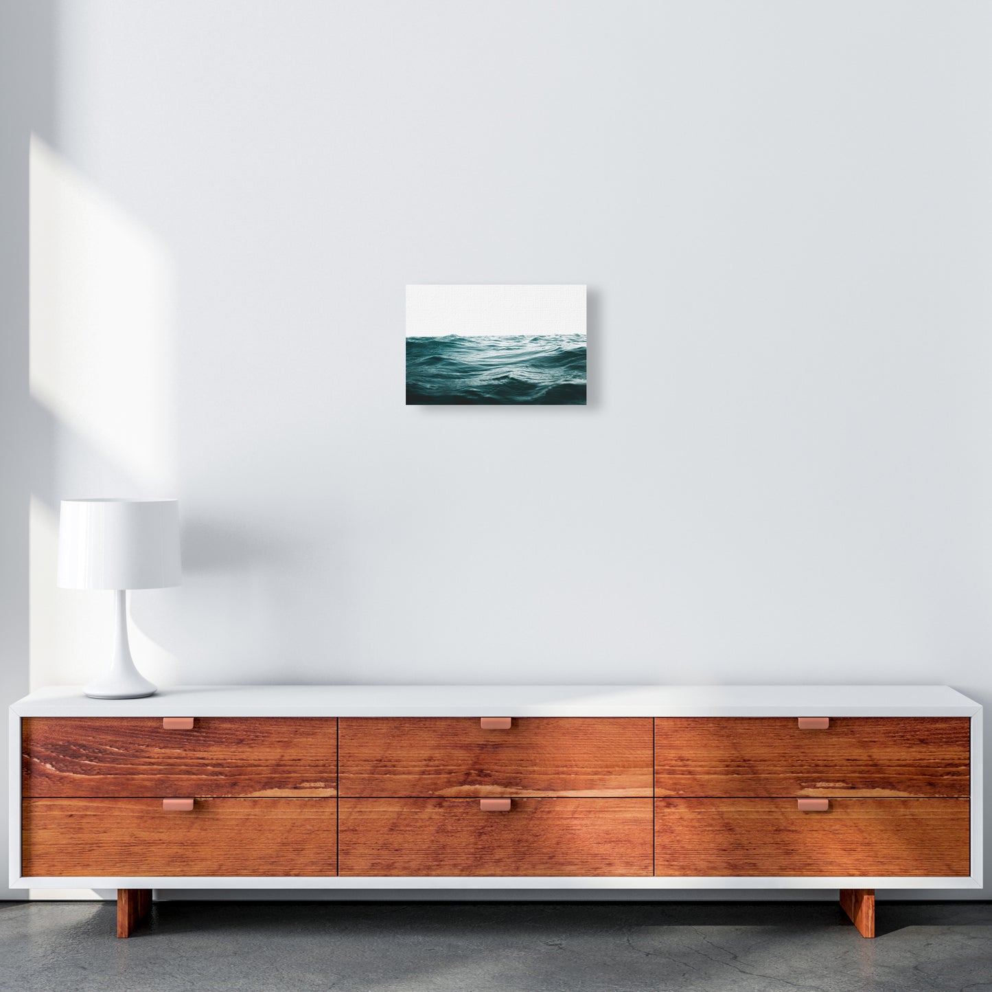 Blue Ocean Waves Photography Print by Victoria Frost A4 Canvas