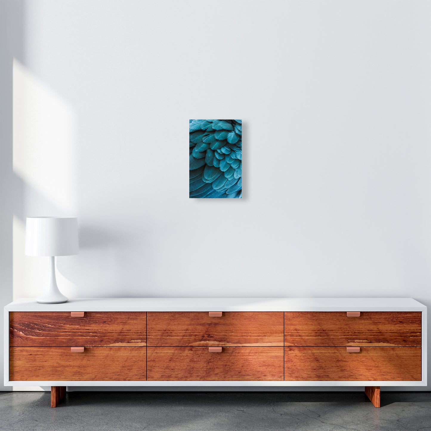 Blue Feathers Photography Print by Victoria Frost A4 Canvas